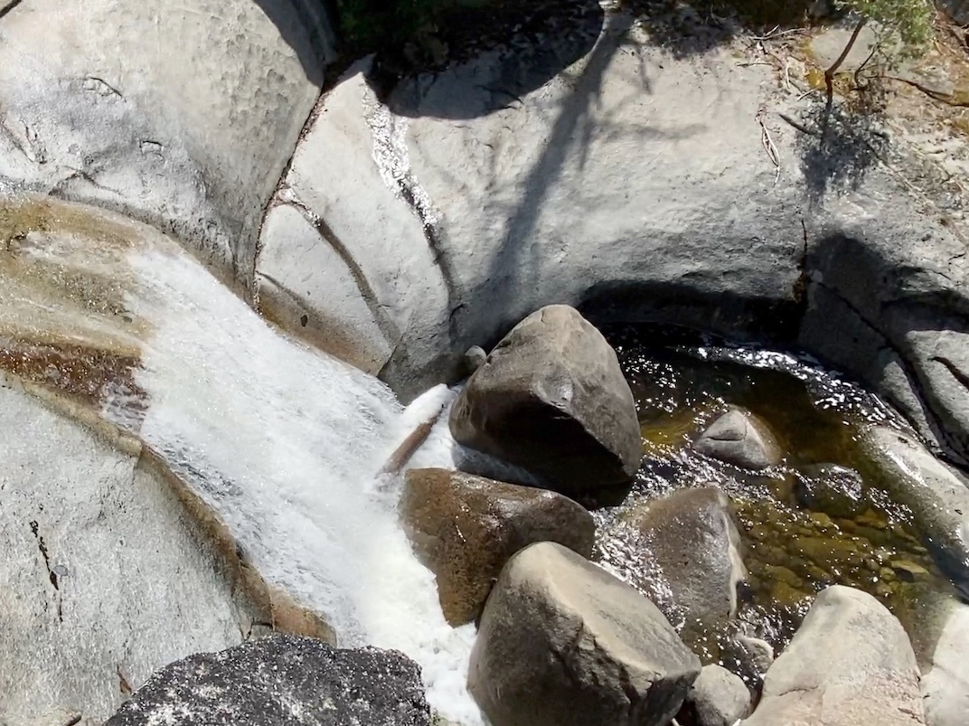 Lower tier of a waterfall on Chilnualna Creek